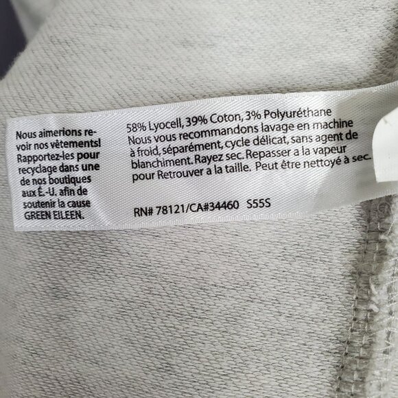 Eileen Fisher Size M Dress Cover Up Minimalist Pique Knit Neutral Short Sleeve - Picture 4 of 10